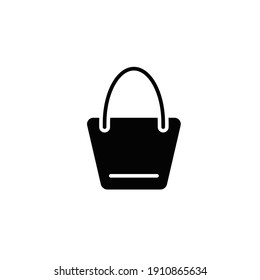 Shopping bag icon. Simple solid style for web template and app. Shop, basket, cart, store, online, purchase, buy, retail, vector illustration design on white background. EPS 10