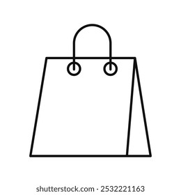 Shopping bag icon. simple thin line icon.