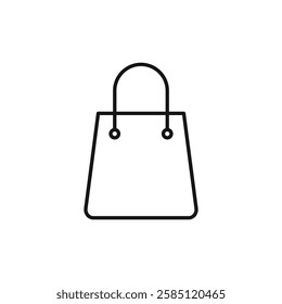 Shopping bag icon. simple thin line vector icon