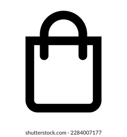 Shopping bag icon. Simple bag. Vector.