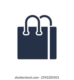 Shopping bag icon. Solid glyph series icon