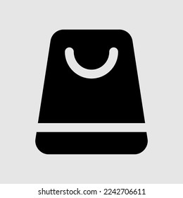 Shopping bag icon in solid style about user interface, use for website mobile app presentation