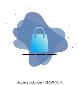 Shopping Bag Icon With star Design, With Background
