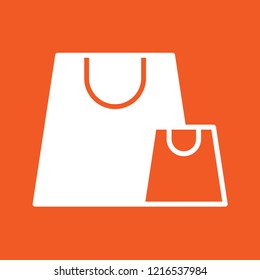 Shopping bag icon, stock vector illustration, EPS10.