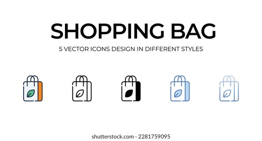 Shopping Bag icon. Suitable for Web Page, Mobile App, UI, UX and GUI design.