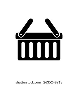 Shopping bag icon, shopping bag symbol isolated on white background, icon for app or web site, Shopping bag vector illustration