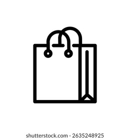 Shopping bag icon, shopping bag symbol isolated on white background, icon for app or web site, Shopping bag vector illustration