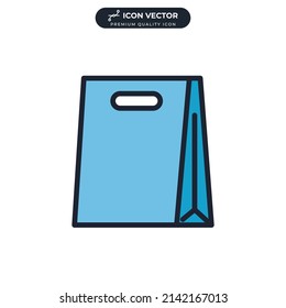 shopping bag icon symbol template for graphic and web design collection logo vector illustration