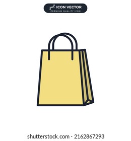 shopping bag icon symbol template for graphic and web design collection logo vector illustration