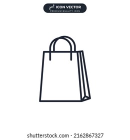shopping bag icon symbol template for graphic and web design collection logo vector illustration