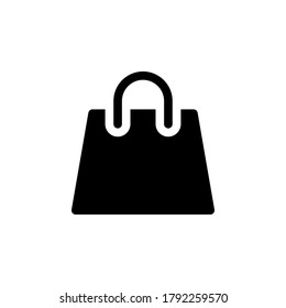 Shopping bag icon. Symbol vector on white background.