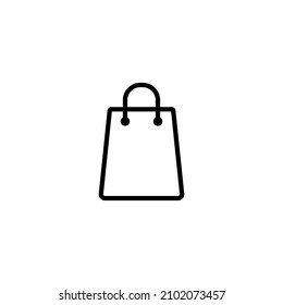 shopping bag icon symbol. bag vector isolated on white background