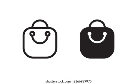 Einkaufstasche-Symbol. Taschensymbol, Vektorgrafik