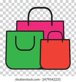 Shopping bag icon symbol. Vector shopping bag Icon. 3d shopping bag icon. Vector render discount illustration. Sale concept