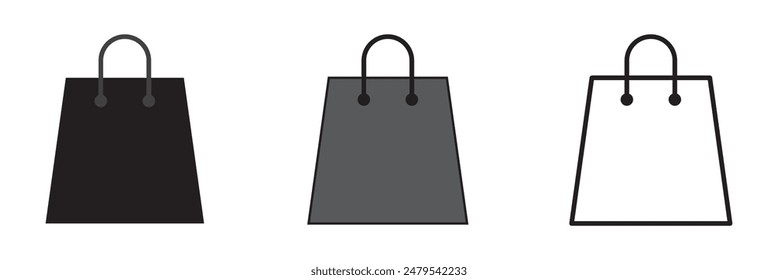 Shopping bag icon symbol. Vector shopping bag Icon. 3d shopping bag icon. Vector render discount illustration. Sale concept