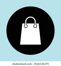 Shopping bag icon symbol. Vector shopping bag Icon. Purchase sign. E-Commerce and online shop.