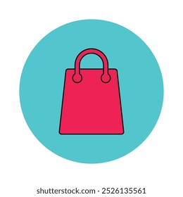 Shopping bag icon symbol. Vector shopping bag Icon. Purchase sign. E-Commerce and online shop.