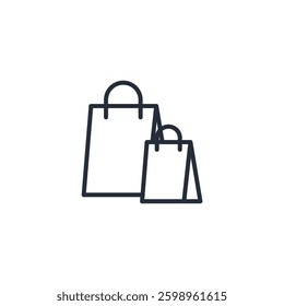 Shopping Bag icon symbol vector sign isolated on white background illustration for graphic and web design