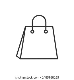 Shopping bag icon template color editable. Shopping bag symbol vector sign isolated on white background.