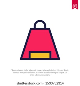 Shopping bag icon template design. Vector illustration