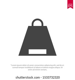 Shopping bag icon template design. Vector illustration