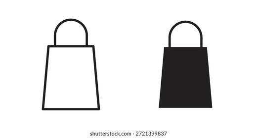 Ícone de saco de compras para modelo. Conjunto de gráficos vetoriais de ícones