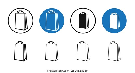 Ícone de saco de compras Coleção de arte de linha fina