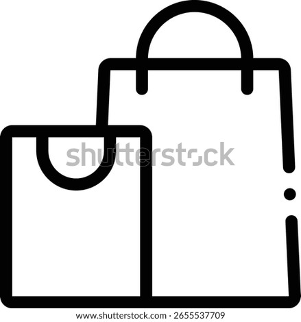 shopping bag icon. Thin Linear Style Design Isolated On White Background