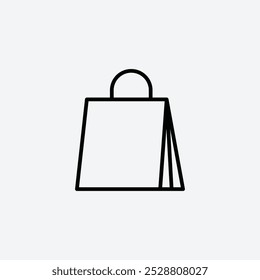 Shopping bag icon in tree different line stroke sizes.