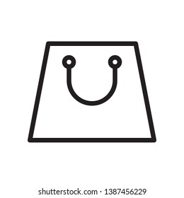 Shopping bag icon in trendy outline style design. Vector graphic illustration. Suitable for website design, logo, app, and ui. Editable vector stroke. Pixel perfect. EPS 10.