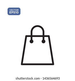 Shopping bag icon in trendy vector illustration template