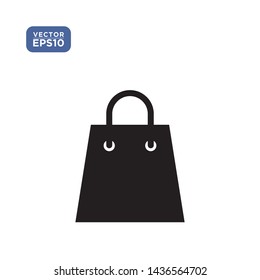 Shopping bag icon in trendy vector illustration template