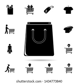 shopping bag icon. Universal set of shop for website design and development, app development