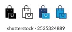 Shopping bag icon vector. shopping icon vector