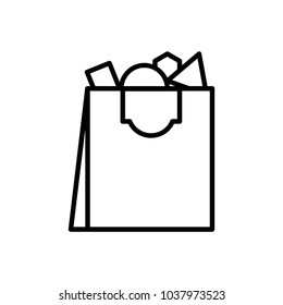 Shopping bag icon vector