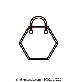 Shopping bag icon. Bag vector icon