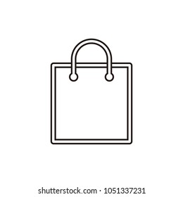 Shopping bag icon. Bag vector icon