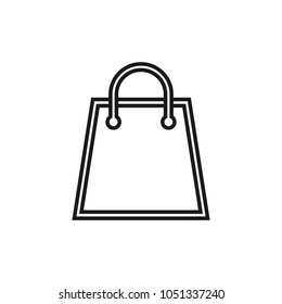 Shopping bag icon. Bag vector icon