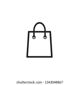 shopping bag icon vector