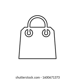 Shopping bag icon vector. Bag icon