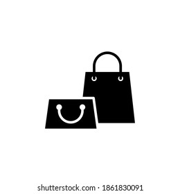 Vector de icono de la bolsa de compras. vector de icono de compra