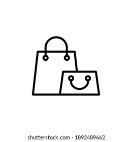 Shopping bag icon vector. shopping icon vector