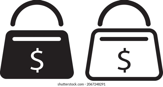 Shopping bag icon vector. shopping icon vector