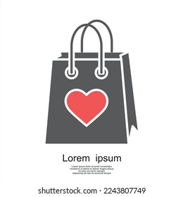 Shopping bag icon vector. shopping icon vector