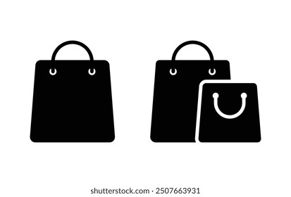 Shopping bag icon vector. Bag icon