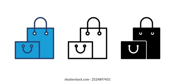 Shopping bag icon vector. shopping icon vector