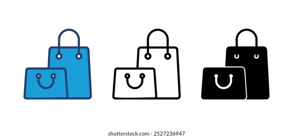 Shopping bag icon vector. shopping icon vector