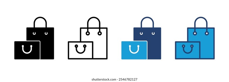 Einkaufstasche Symbol Vektor. Einkaufssymbol-Vektor