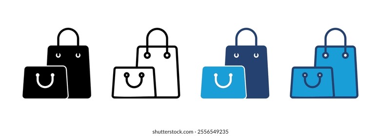 Shopping bag icon vector. shopping icon vector