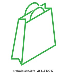 Shopping bag icon vector. shopping icon vector